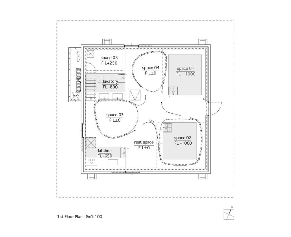 Floor Plan of the House  - Hiroshima Hut / Suppose Design Office