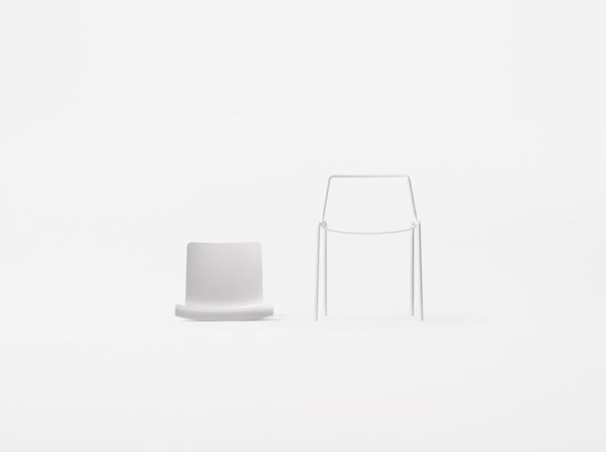 Offset frame Chair by Nendo