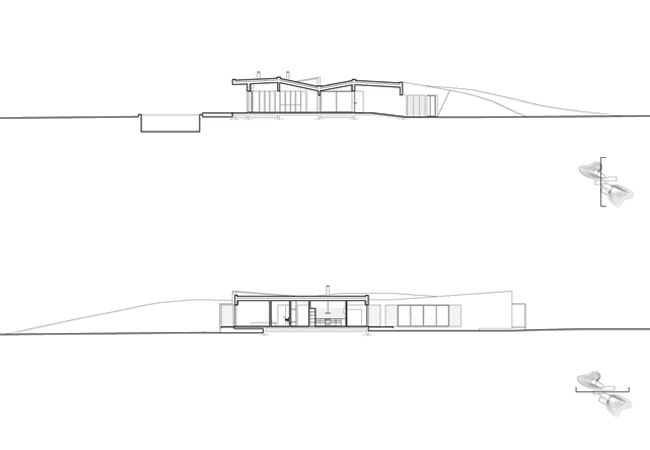 Sections of the Casa Monte Dune House by Pereira Arquitectos
