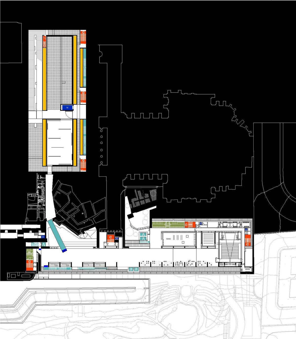 Floor Plan of the Royal Collections Museum in Madrid by Luis Moreno Mansilla and Emilio Tuñón