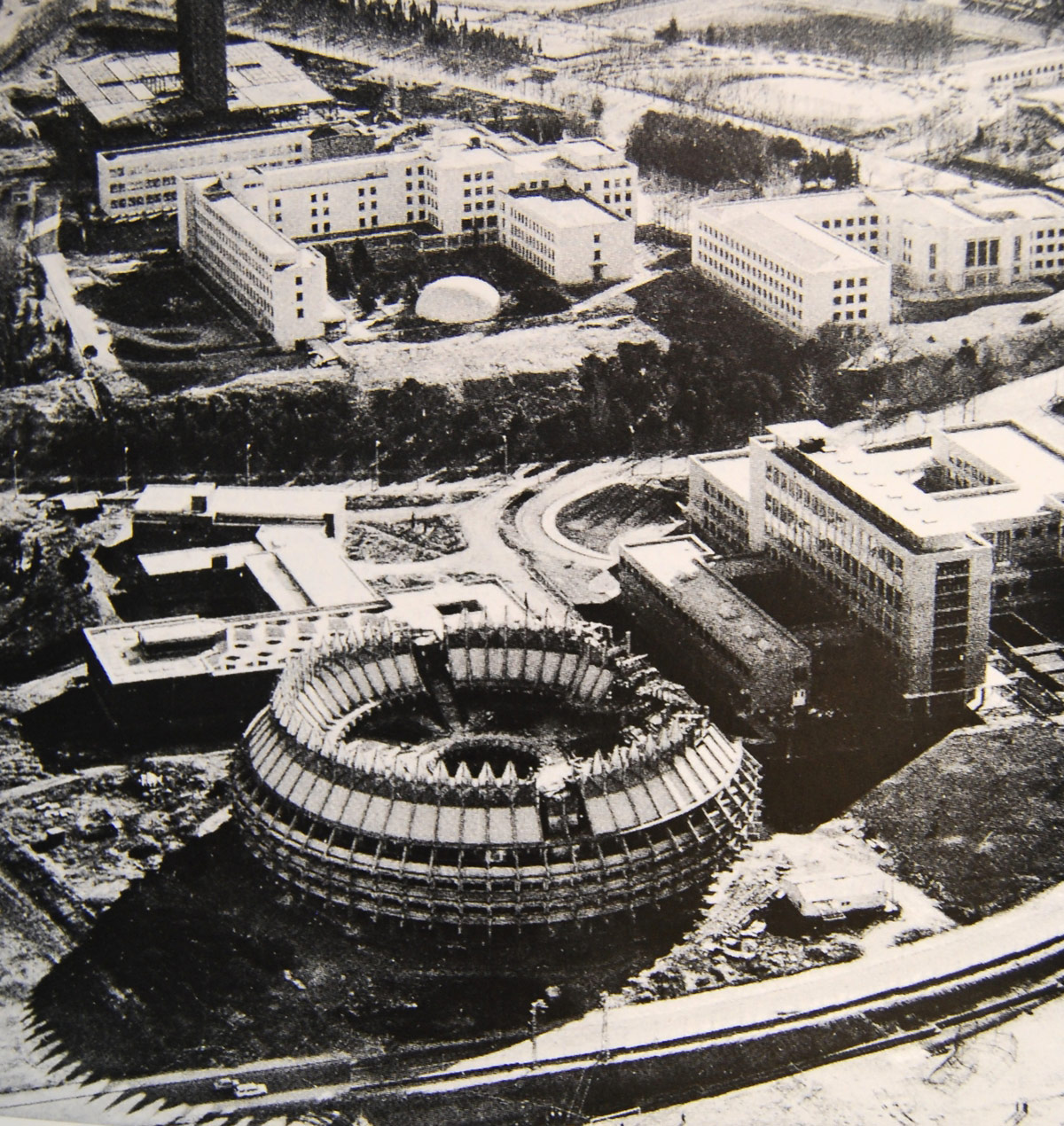 Aerial View of the building by Fernando Higueras