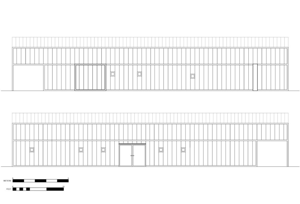Elevation of the loud house naked / Shigeru Ban