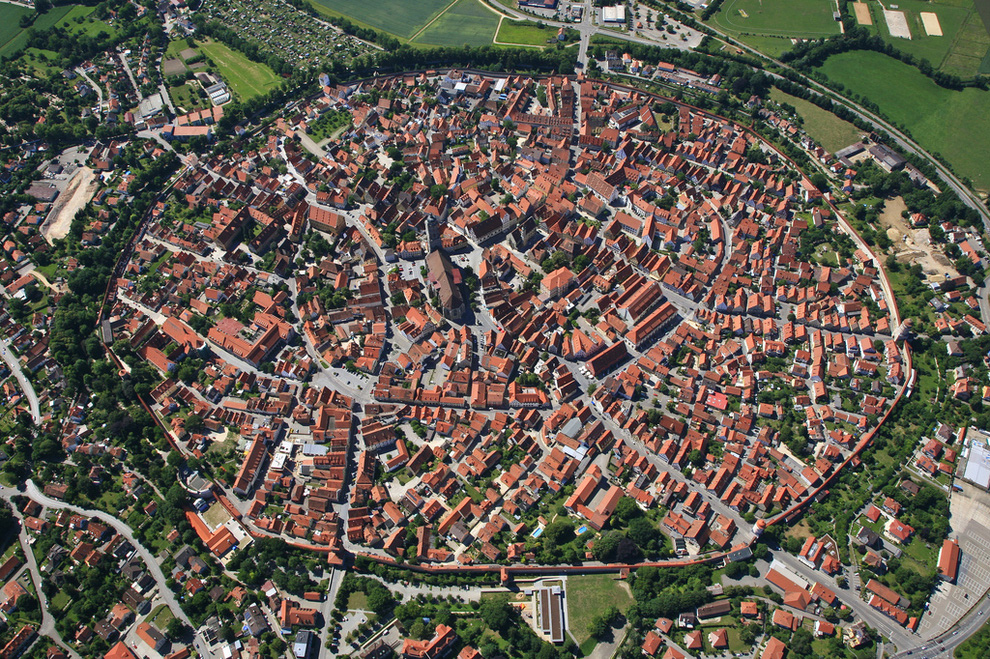 Nördlingen, Germany Aerial View