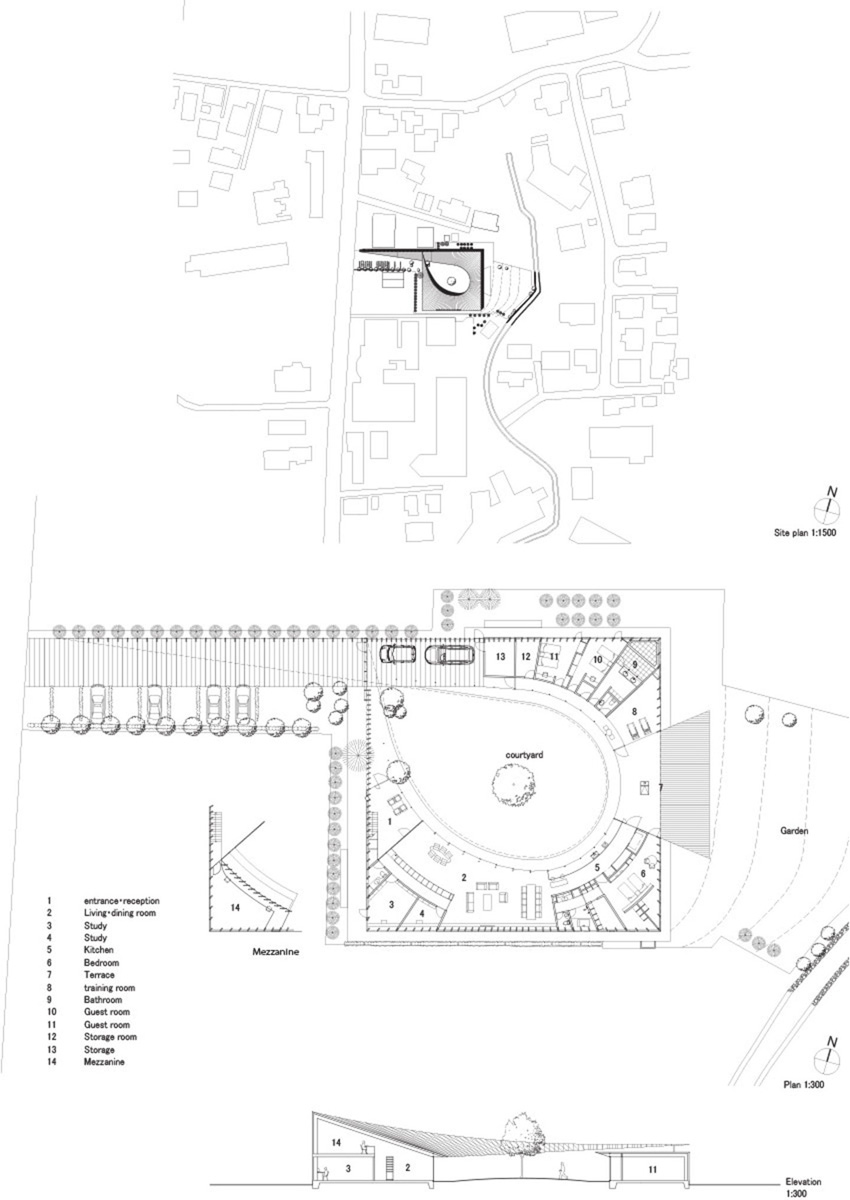 Site Plan of the Villa at Sengokubara / Shigeru Ban