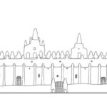 Elevation of the The Great Mosque of Djenné