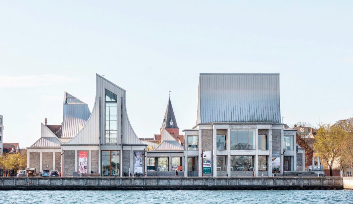 Utzon Center in Aalborg from waterfront