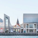 Utzon Center in Aalborg from waterfront