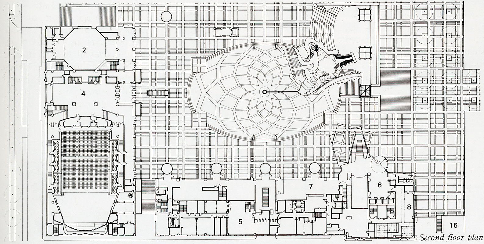 Floor Plan of the MOCA by Arata Isozaki