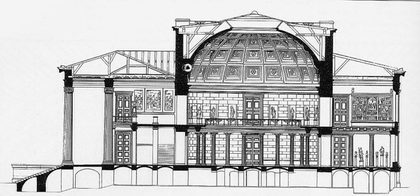 Section of the Altes Museum / Karl Friedrich Schinkel