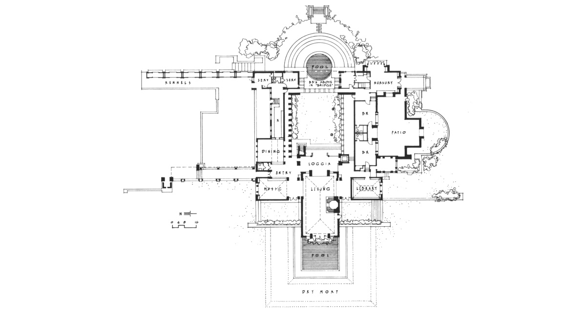 Frank Lloyd Wright Hollyhock House Floor Plan