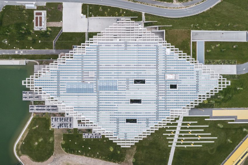 Aerial view of the adidas headquarters by COBE Architects