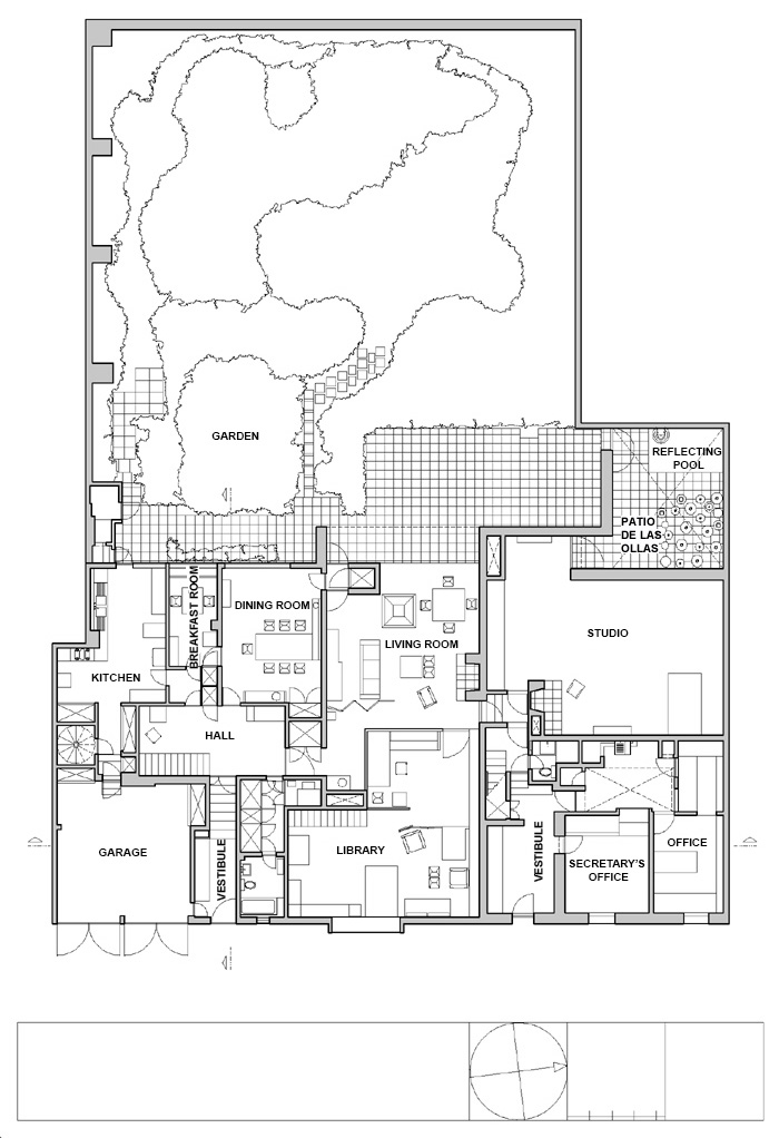 Floor Plan of Luis Barragan House and Studio / Luis Barragan
