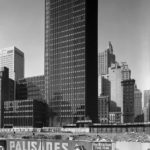 Historic photograph Seagram Building in New york by Mies Van Der Rohe
