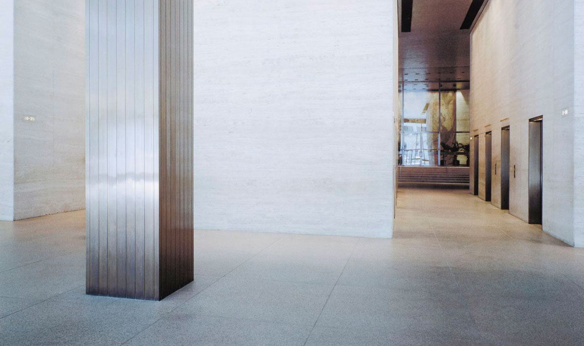 Interior photograph Seagram Building in New york by Mies Van Der Rohe