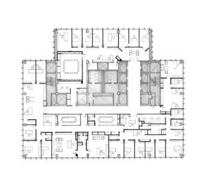 Floor Plan Seagram Building in New york by Mies Van Der Rohe