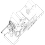 Axonometric of Gehry House Residence in Santa Monica