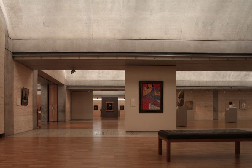 Interior of the museum by Louis Kahn