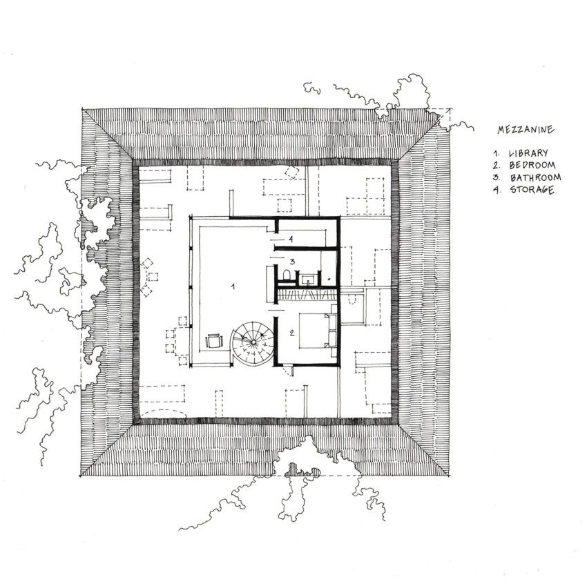 Mezzanine Floor Plan Casa Raposa by Form Architects
