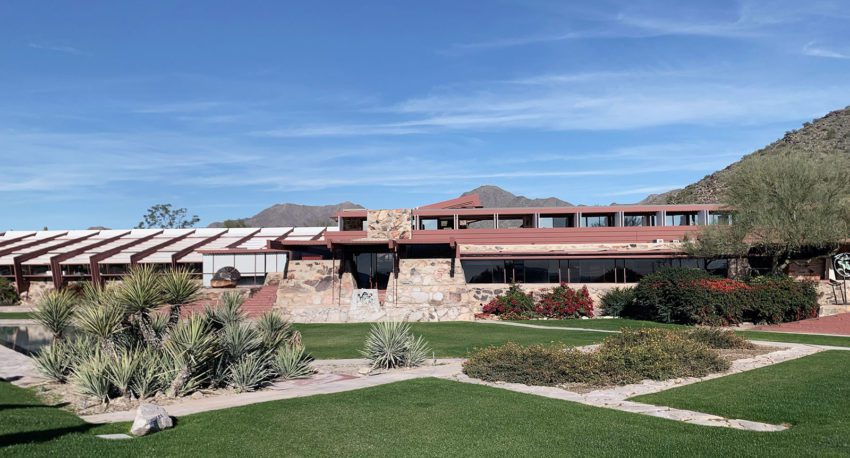 Front Facade Taliesin West by Frank Lloyd Wright