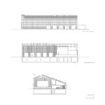 Sections plans - Community building ‘La Tuffière’ in Corpataux-Magnedens / 2b architectes
