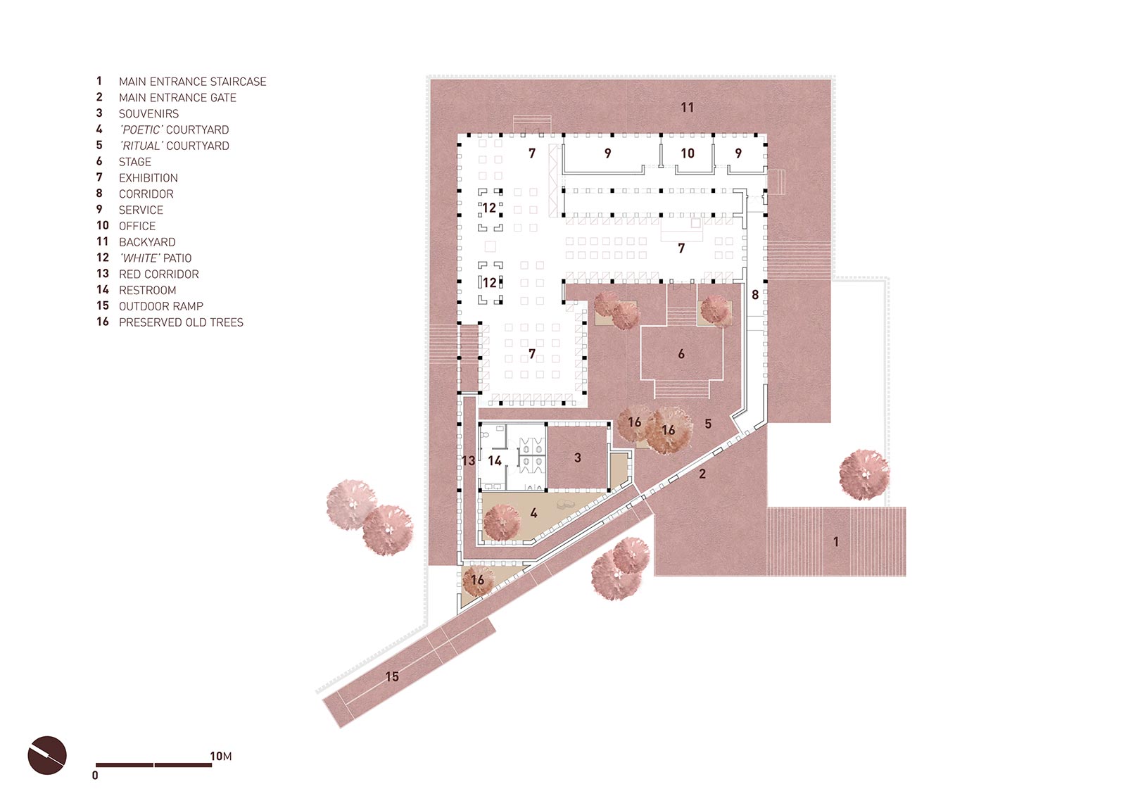 Floor Plan - Chishui Cemetery Memorial Hall / West-line Studio