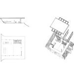 Floor Plan / Section / Axonometric View - Wall-less House in Nagano / Shigeru Ban
