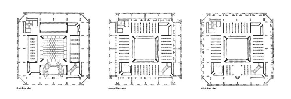 Floor Plan - Phillips Exeter Academy Library / Louis Kahn