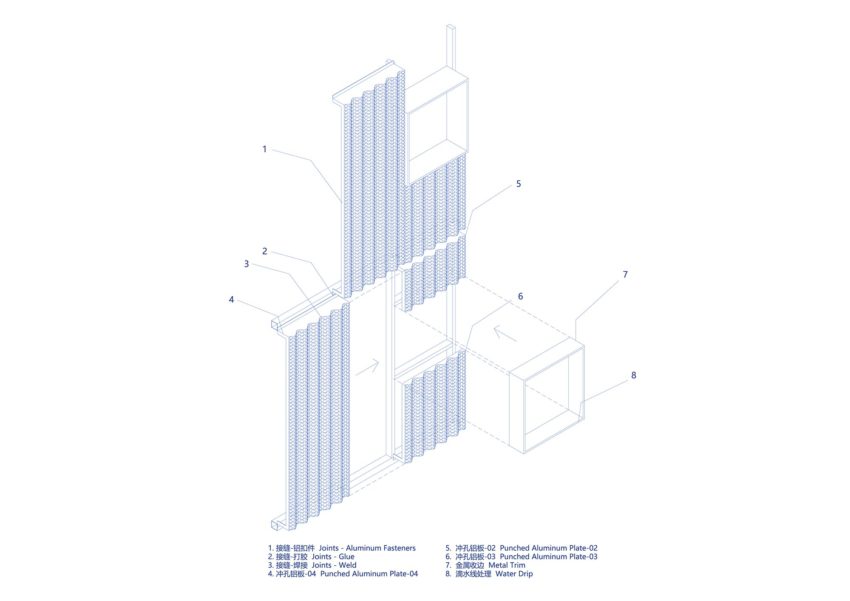 Facade layout detail - THE VILLAGE Apartments in Guangzhou / TEAM_BLDG