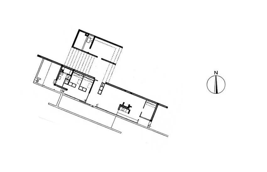 True North Floor Plan - Utzon's House in Hellebæk / Jørn Utzon