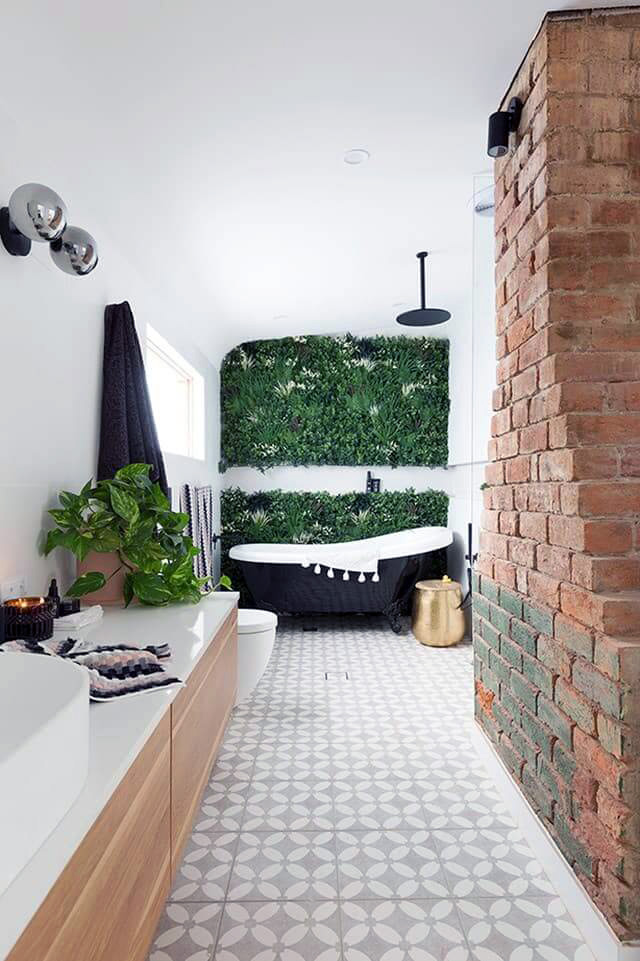 Artificial Plants in bathroom