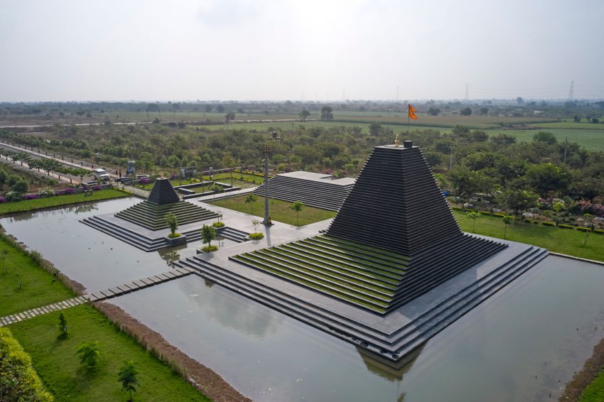 Aerial View of the stepped temple