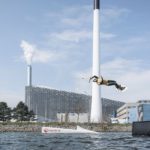 Water sports in front of CopenHill Waste-to-Energy Plant & Sport Facility / BIG
