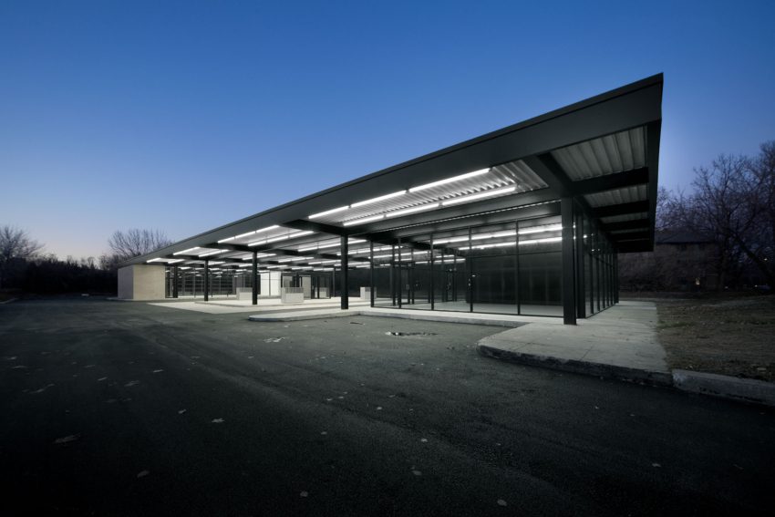 Exterior View - Mies van der Rohe Gas Station Conversion on Nuns Island / FABG Architects