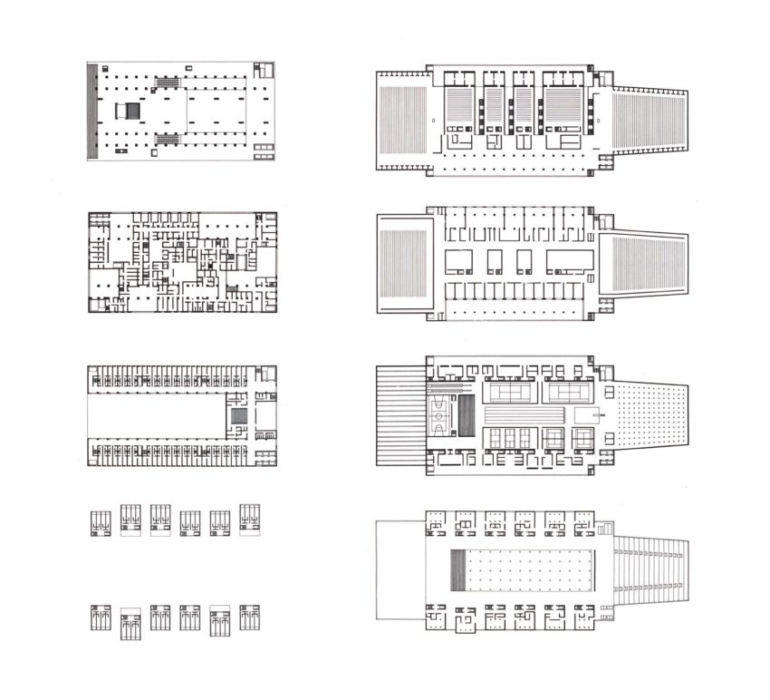 Floor Plans of The Compact City of Atlanpole / Hans Kollhoff