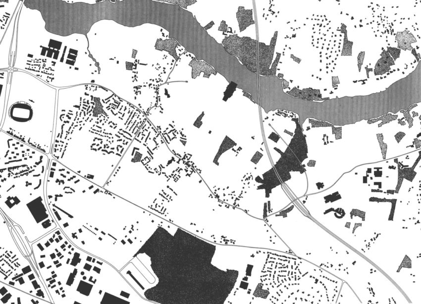Site Plan - The Compact City of Atlanpole / Hans Kollhoff