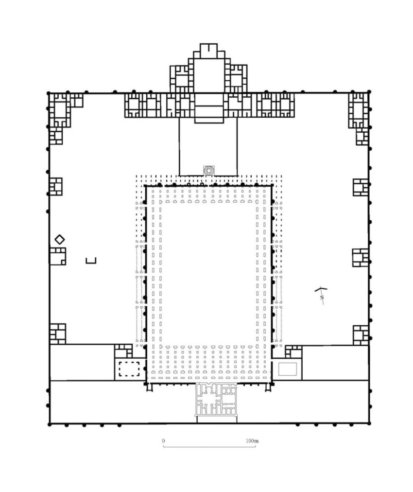 Floor Plan of the Mosque of Abu Dulaf and its outer enclosure.