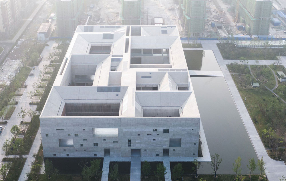 Aerial View - Shou County Culture & Art Center / Studio Zhu-Pei