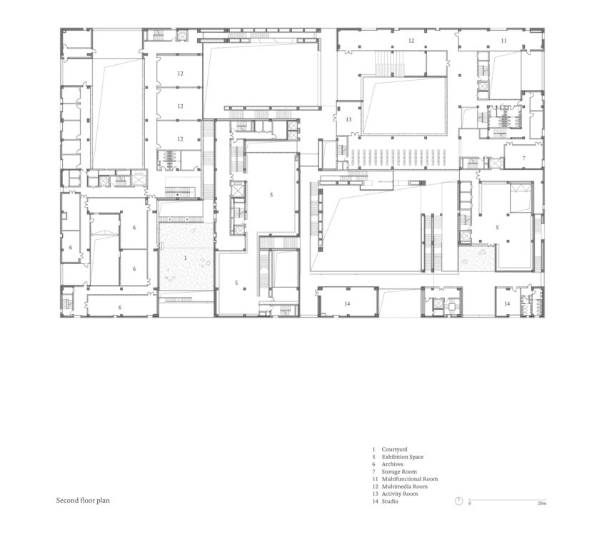 Floor Plan - Shou County Culture & Art Center / Studio Zhu-Pei