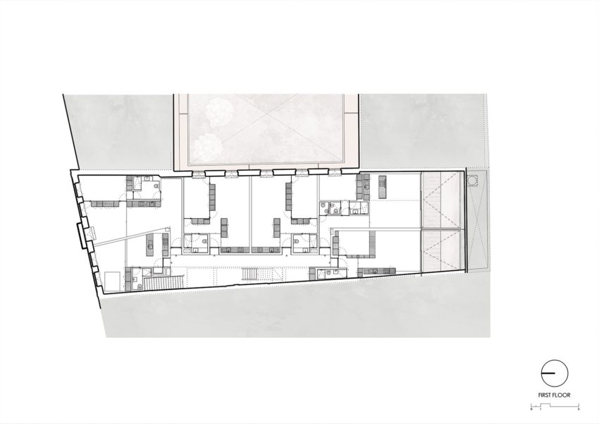First-Floor-Plan-Edifício Fábrica das Devesas / Anarchlab, Architecture Laboratory