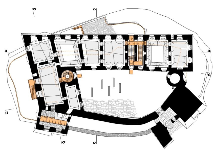Floor Plan - Helfštýn Castle Palace Reconstruction / Atelier-r