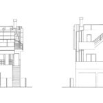 Side Elevation - Norton House in Venice Beach / Frank Gehry