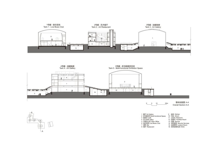 Section Plan - Tank Shanghai / OPEN Architecture