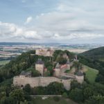 Aerial exterior View - Helfštýn Castle Palace Reconstruction / Atelier-r