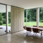 Dining table of the The Farnsworth House / Mies van der Rohe
