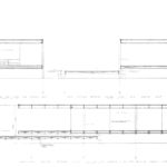 section of the Farnsworth House by Mies Van Der Rohe