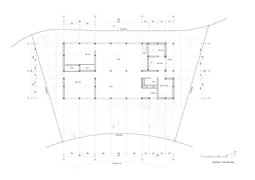 Floor Plan of the House Minohshinmachi Yasuyuki Kitamura ArchEyes