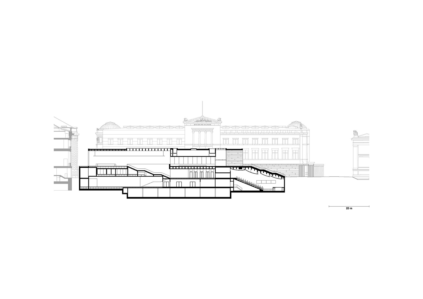 James Simon Galerie Germany David Chipperfield Architects Berlin drawing courtesy of David Chipperfield Architects