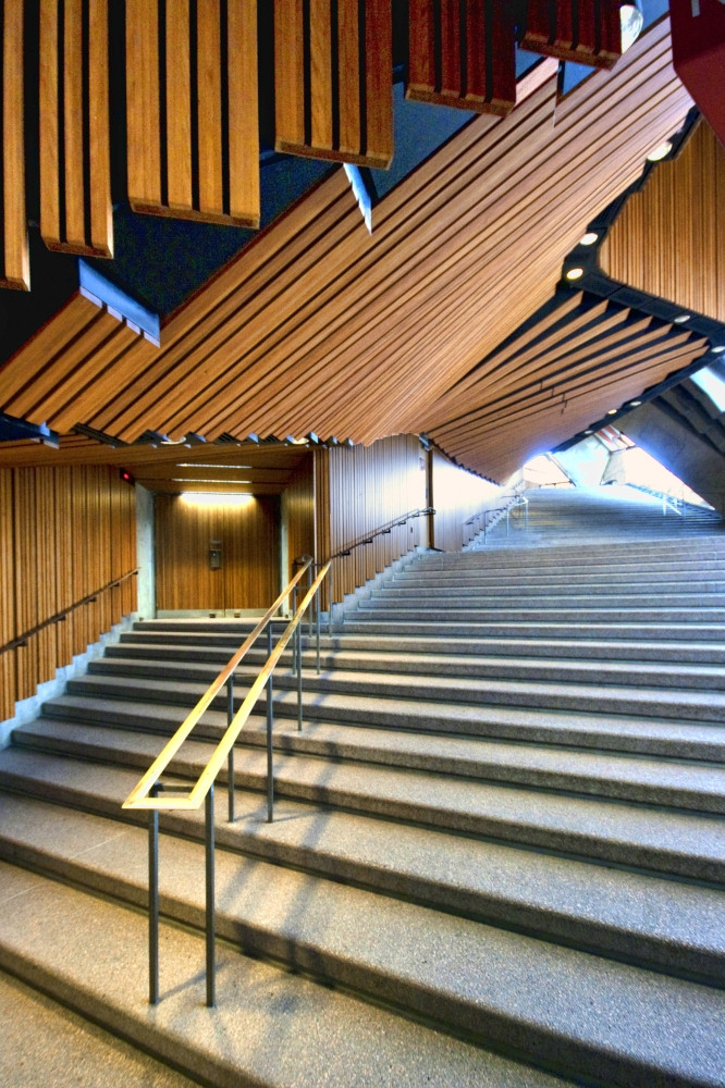 Sydney Opera House Australia auditorium Jorn Utzon architecture building ArchEyes Wojtek Gurak stair main