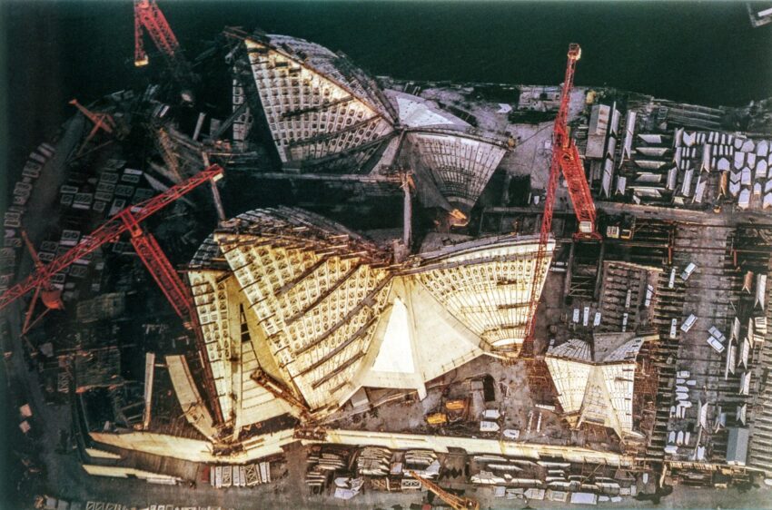 Sydney Opera House Australia auditorium Jorn Utzon architecture building ArchEyes construction