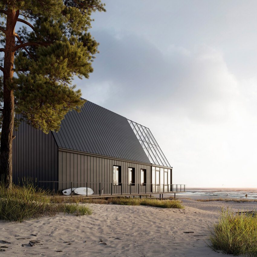 beach cabin on the baltic sea